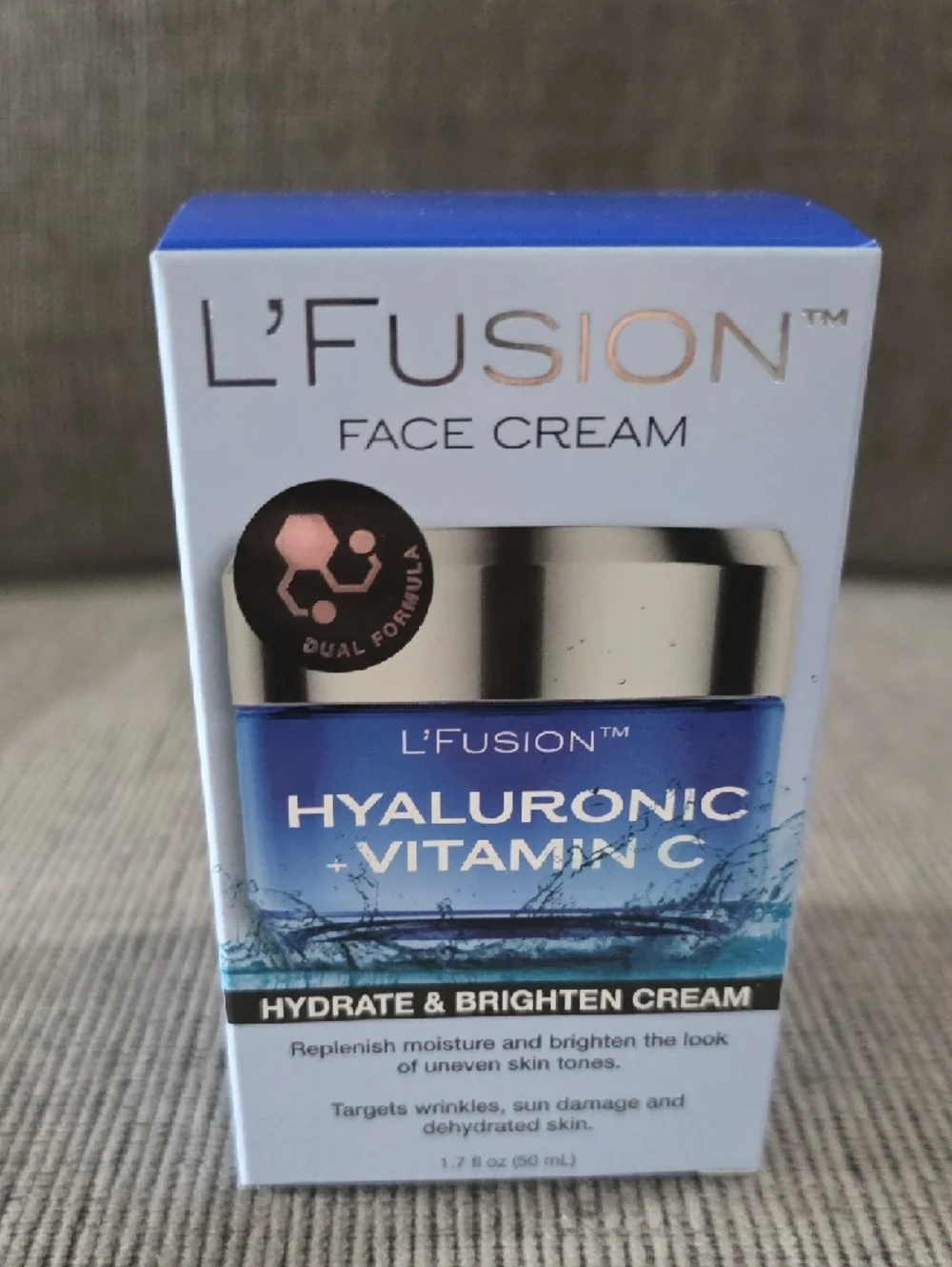L'Fusion Hyaluronic + Vitamin C Hydrate & Brighten‎ Cream, New, 1.7oz.